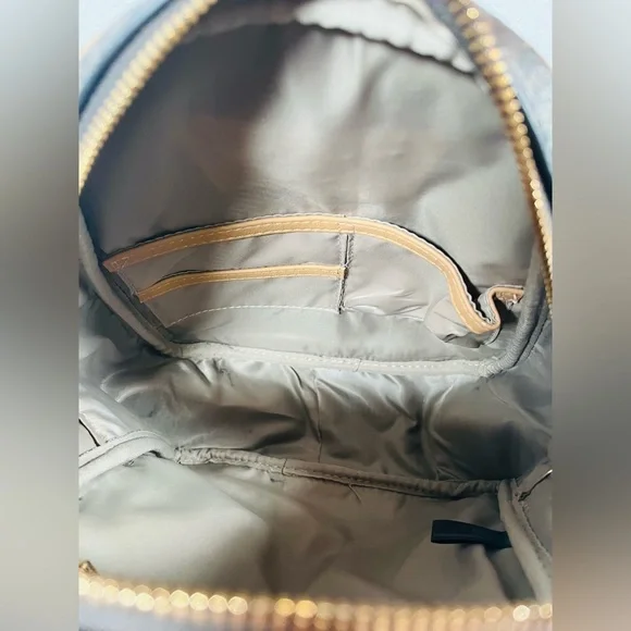 GUESS Monogram Brown and Tan Backpack - Picture 7 of 13